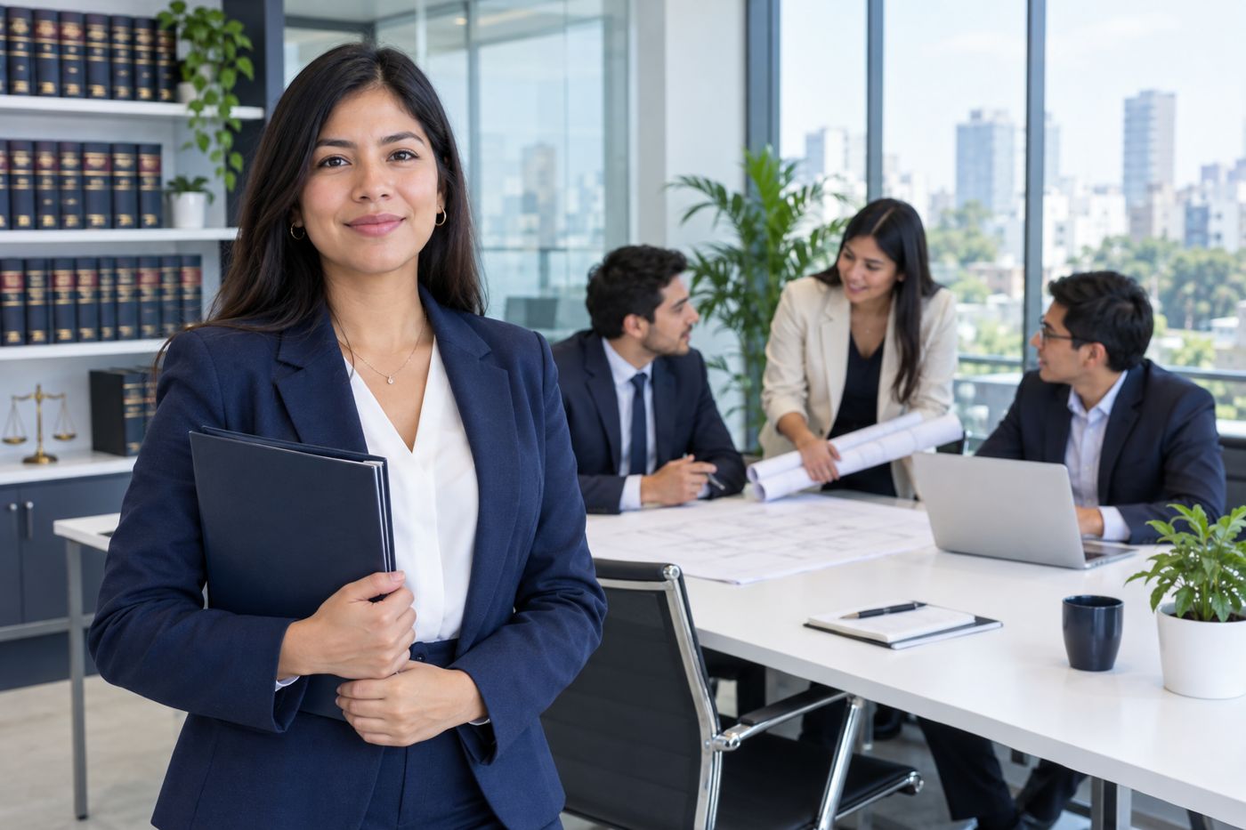 Equipo de asesores de Handel en reunión de trabajo